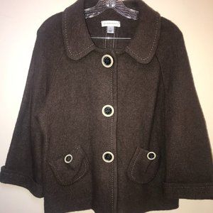 Christopher & Banks brown wool - Large